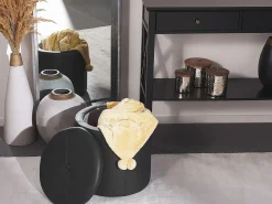 Pouf contenitore MARYLAND Pelle sintetica Nero
