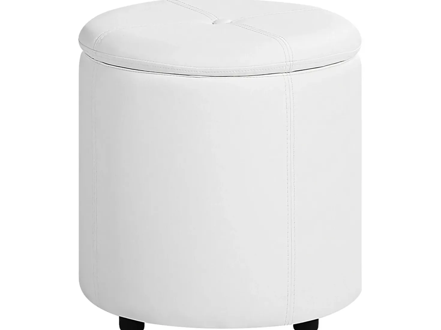 Pouf contenitore MARYLAND Pelle sintetica Bianco