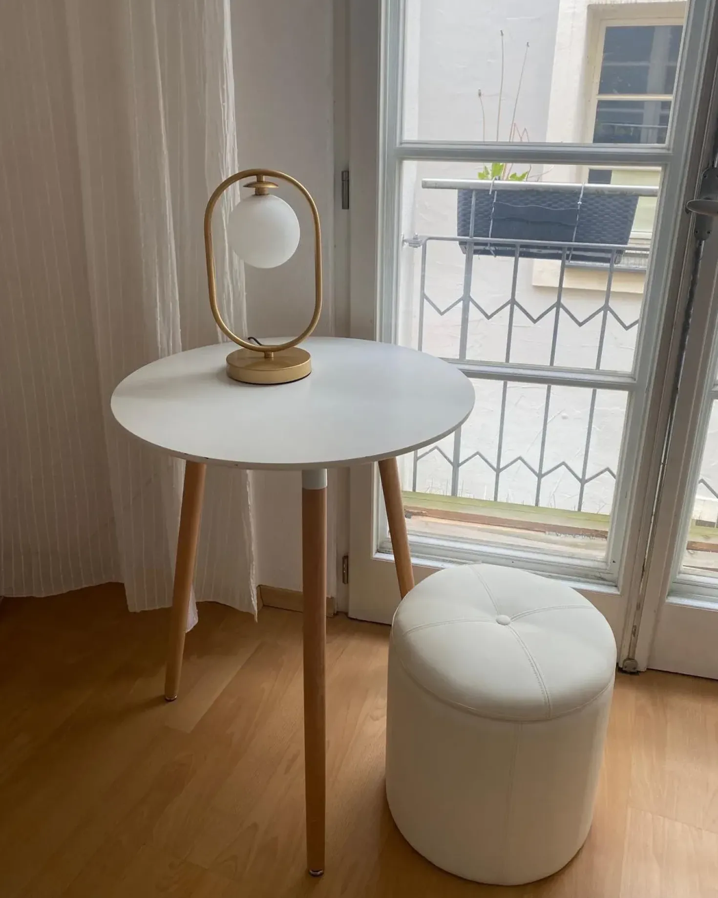 Pouf contenitore MARYLAND Pelle sintetica Bianco
