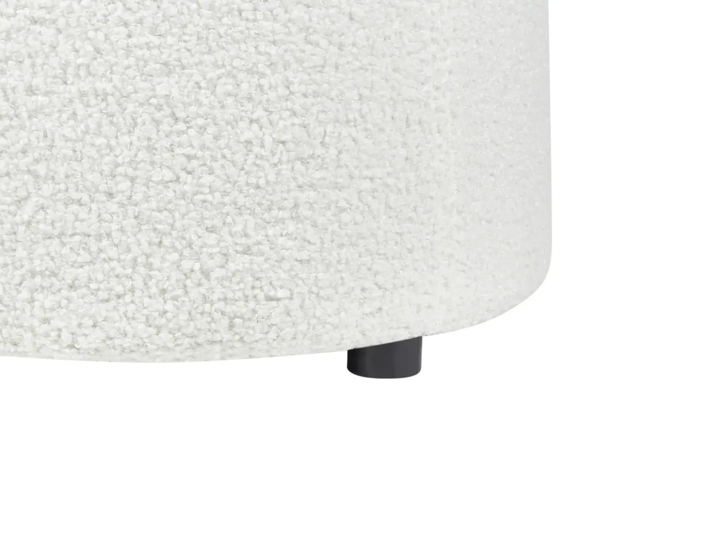 Pouf contenitore MARYLAND Bouclé Bianco sporco