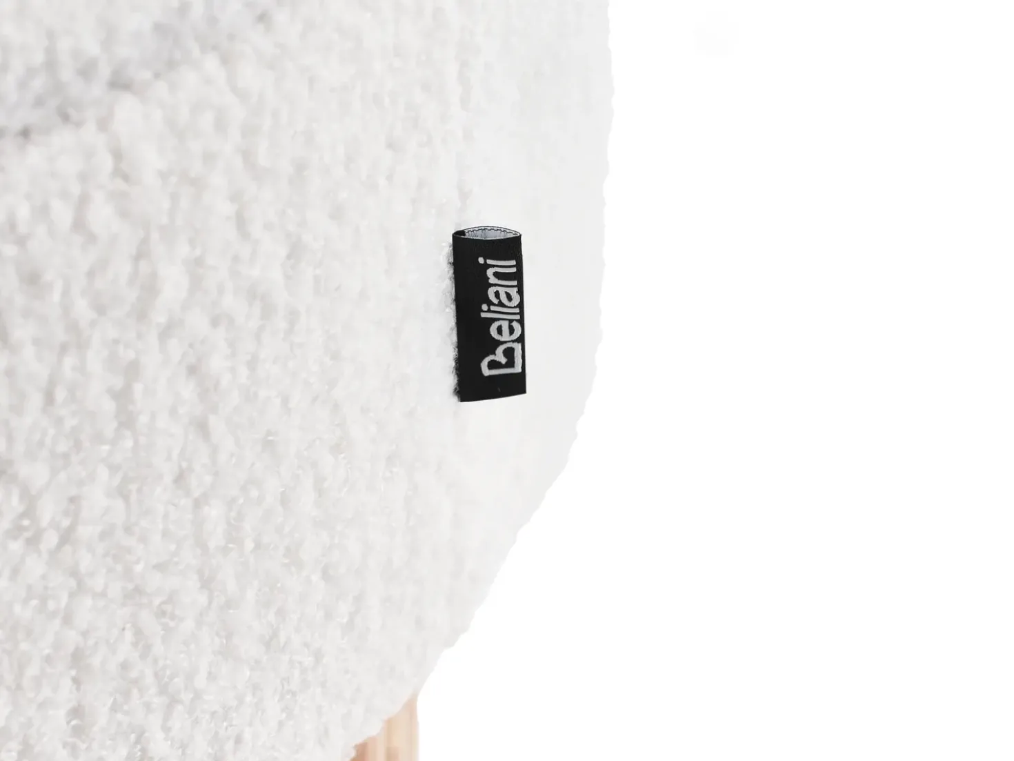 Pouf contenitore RICHEY Bouclé Bianco sporco