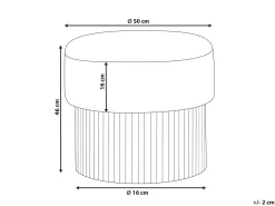 Pouf contenitore RICHEY Bouclé Bianco sporco