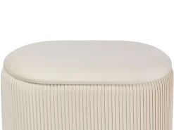 Pouf contenitore RICHLAND Velluto Beige chiaro