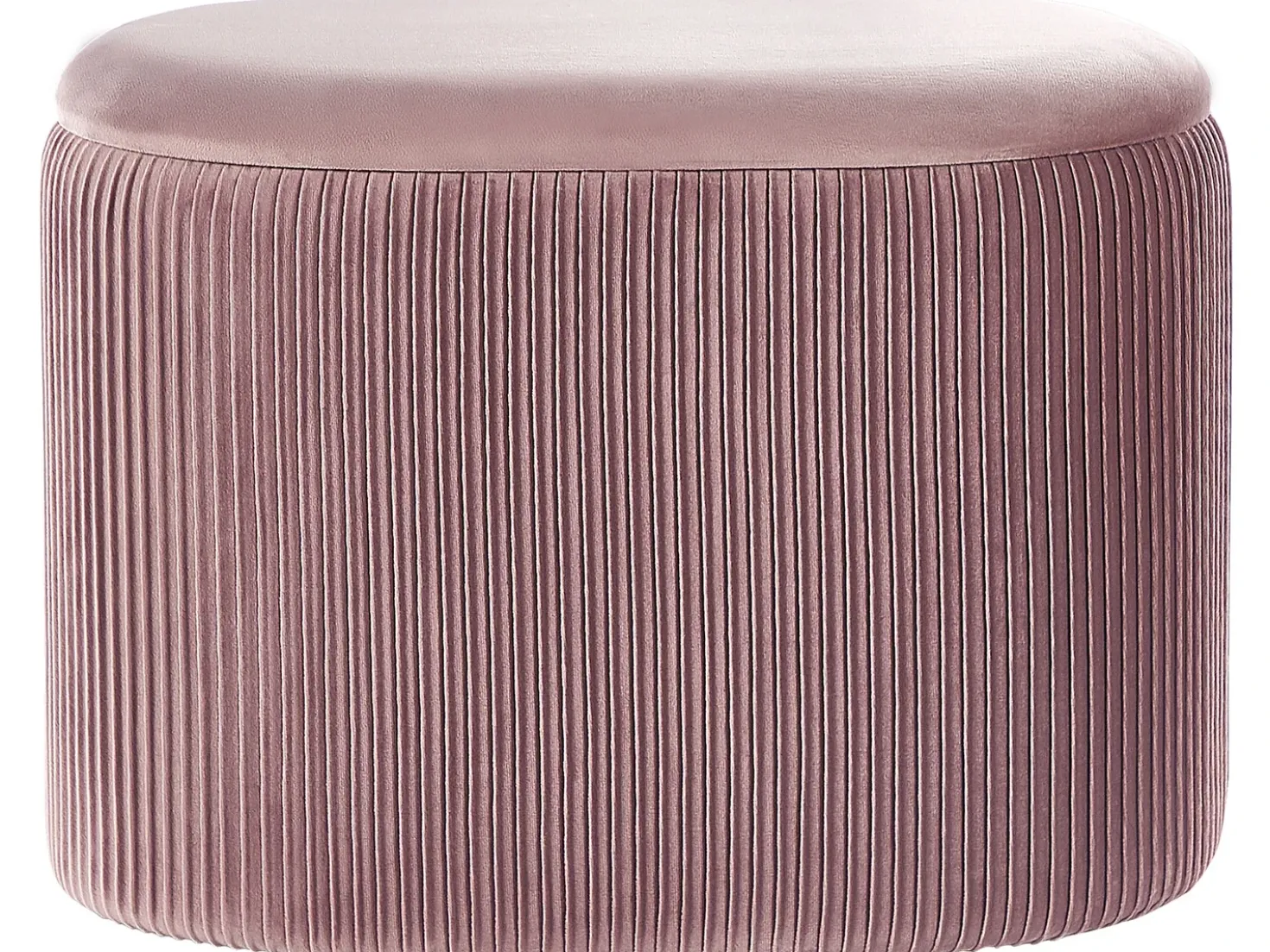 Pouf contenitore RICHLAND Velluto Rosa