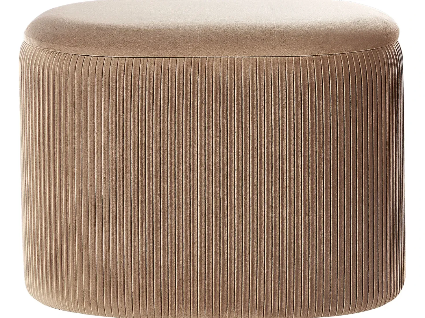 Pouf contenitore RICHLAND Velluto Beige