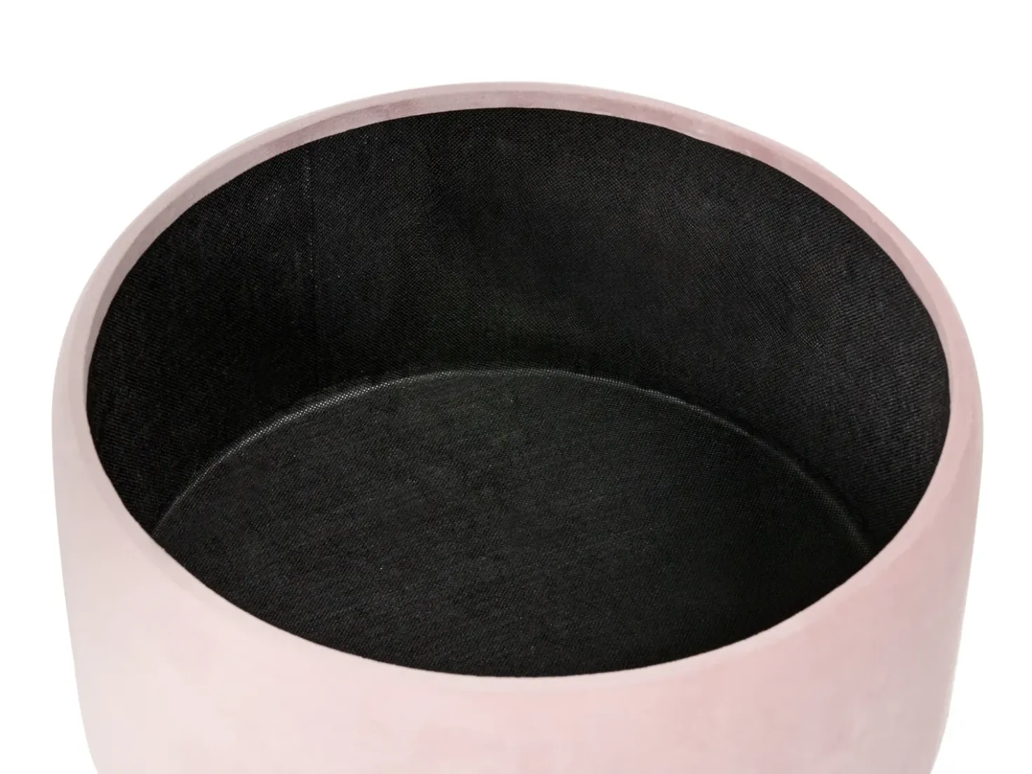 Pouf contenitore SILAS Velluto Rosa pastello