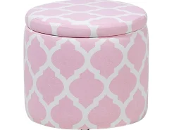 Pouf contenitore TUNICA Cotone Rosa
