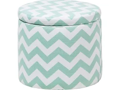 Pouf contenitore TUNICA Cotone Verde menta