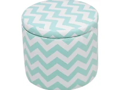 Pouf contenitore TUNICA Cotone Verde menta