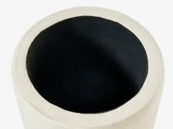 Pouf contenitore WENONA Velluto Beige chiaro