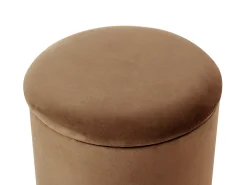 Pouf contenitore WENONA Velluto Marrone scuro