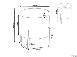Pouf contenitore WENONA Velluto Marrone scuro