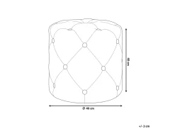 Pouf COROLLA Velluto Blu scuro
