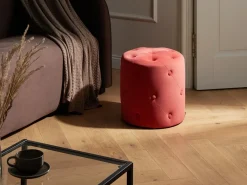 Pouf COROLLA Velluto Corallo