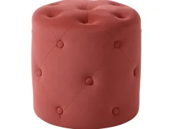 Pouf COROLLA Velluto Corallo