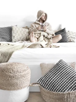 Pouf DALAMA Iuta Bianco