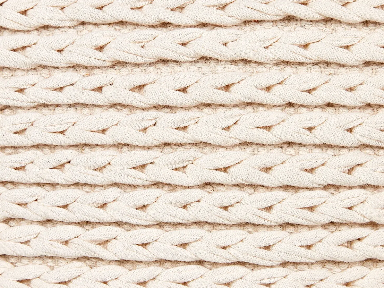 Pouf DAMAN Cotone Beige chiaro