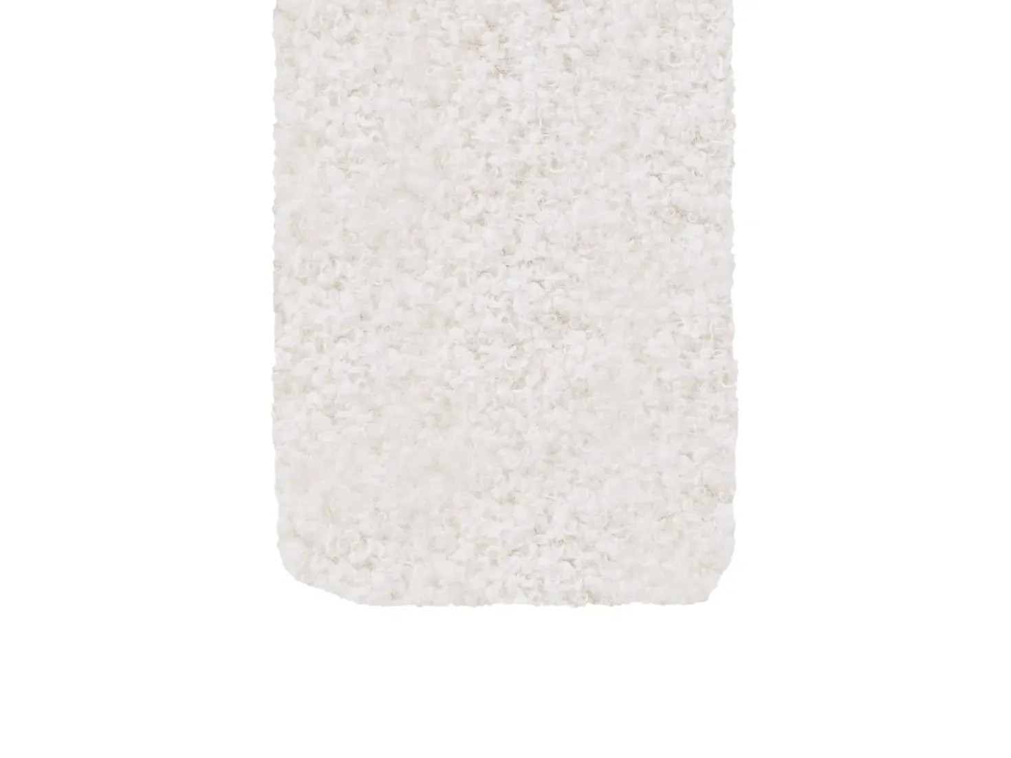 Pouf ESTES Bouclé Bianco sporco