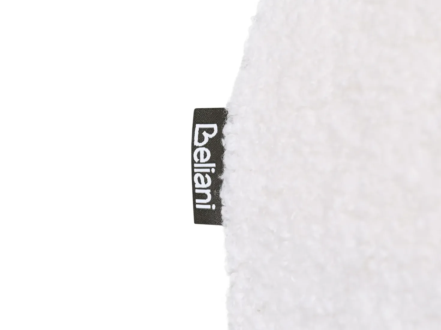 Pouf ESTES Bouclé Bianco sporco