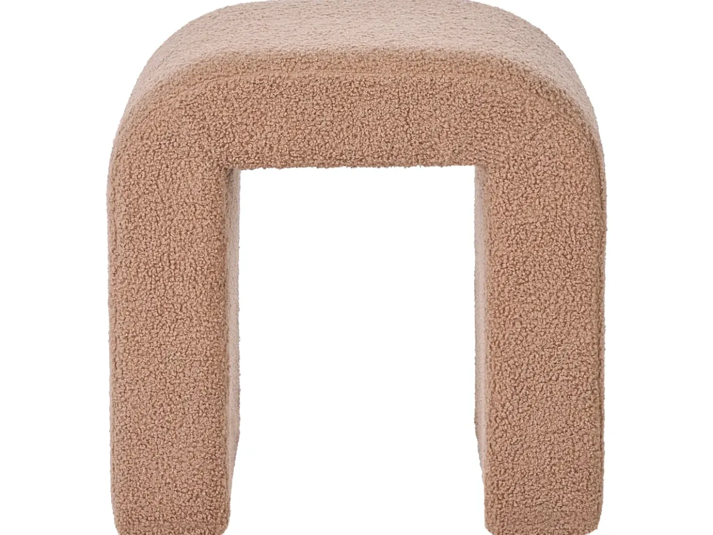 Pouf ESTES Bouclé Marrone chiaro