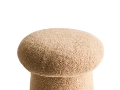 Pouf EUFAULA Bouclé Beige