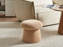 Pouf EUFAULA Bouclé Beige
