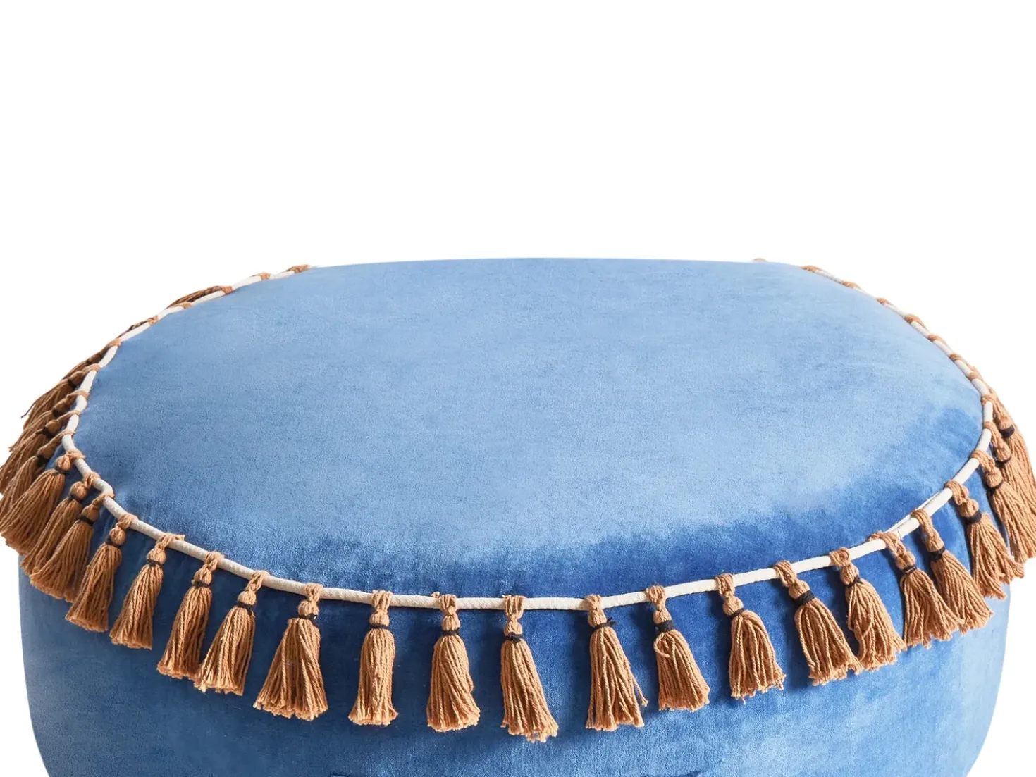 Pouf GOTHA Velluto Blu