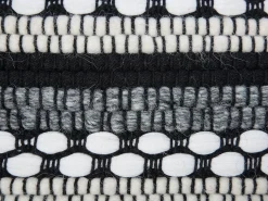 Pouf GUNTUR Lana Nero/Bianco
