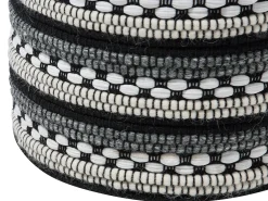 Pouf GUNTUR Lana Nero/Bianco