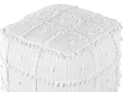 Pouf HARNAI Cotone Bianco