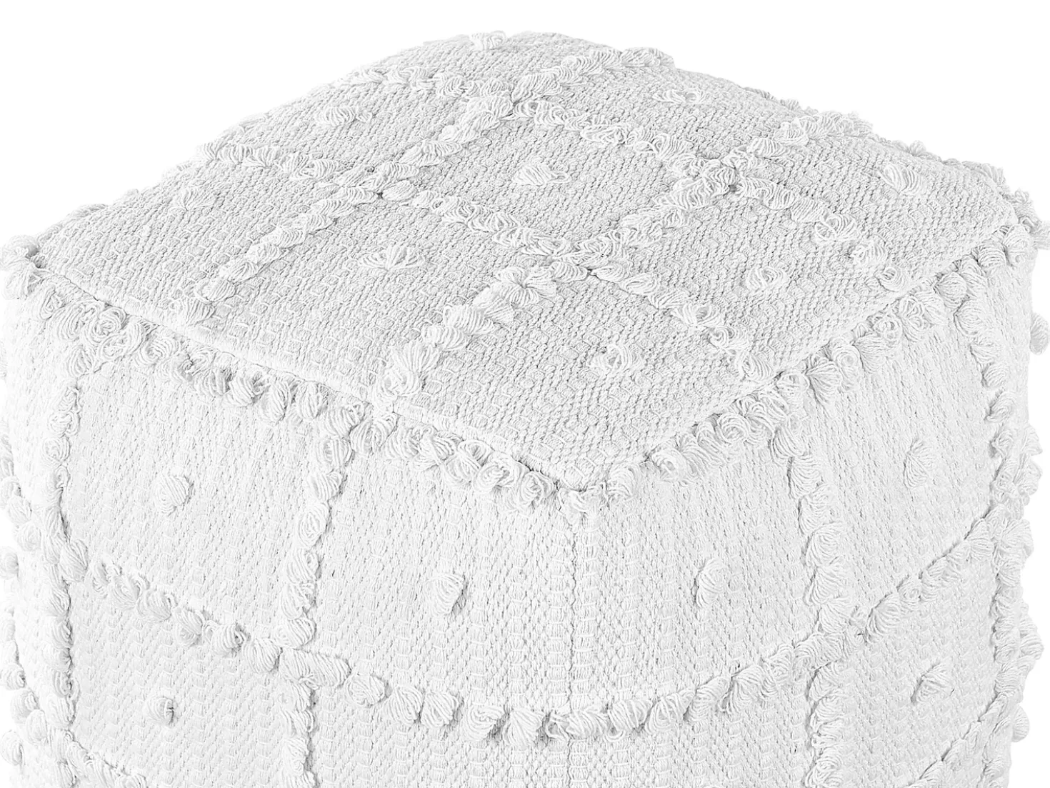 Pouf HARNAI Cotone Bianco