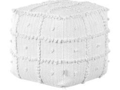 Pouf HARNAI Cotone Bianco