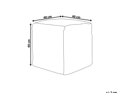 Pouf HIRRI Cotone Grigio chiaro