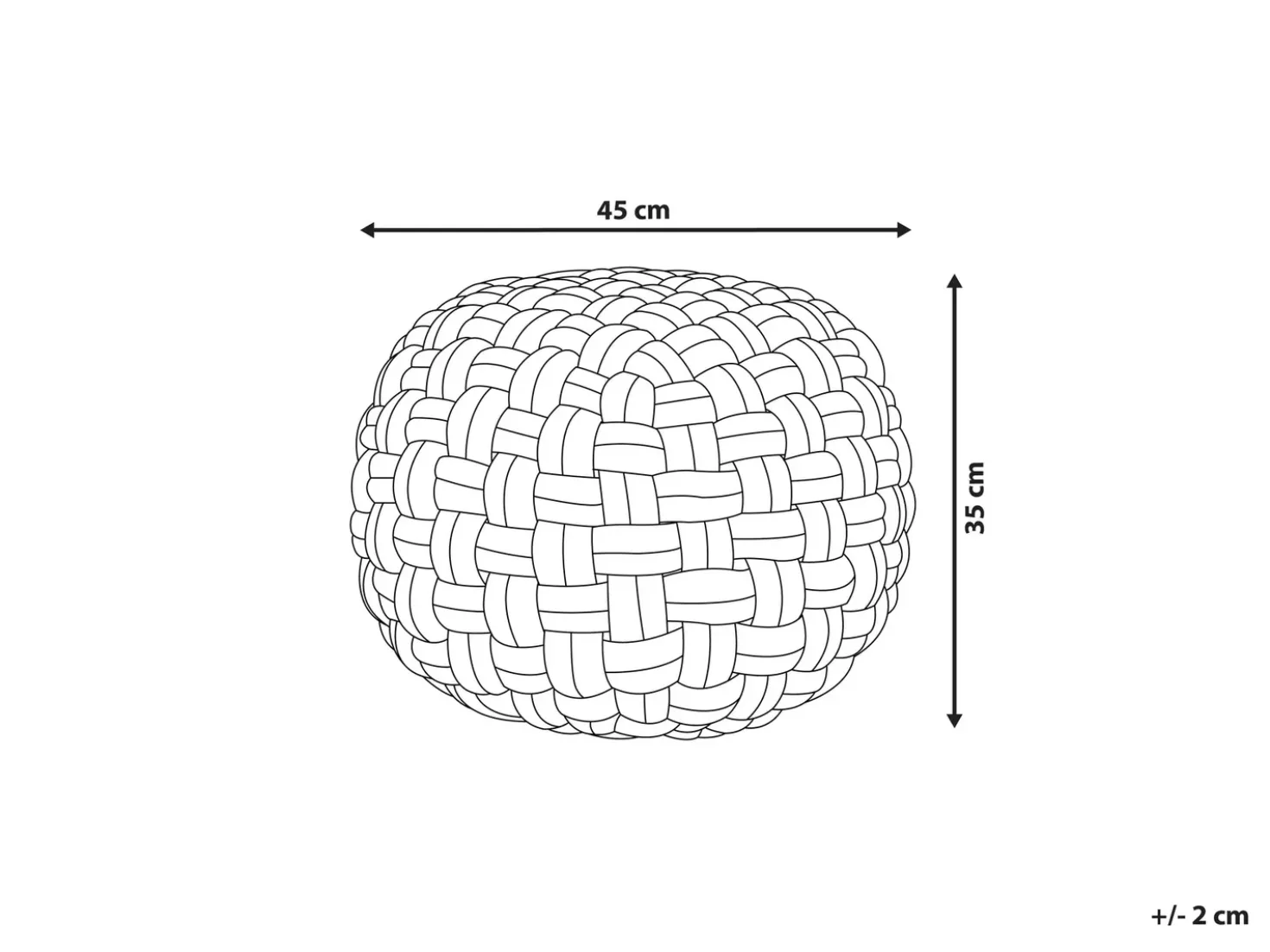 Pouf HOPA Velluto Rosso