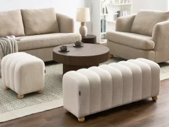 Pouf IDYLLWILD Bouclé Bianco sporco