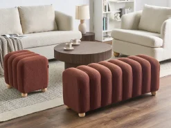 Pouf IDYLLWILD Bouclé Marrone dorato