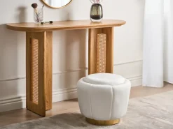 Pouf IRVING Velluto Bianco