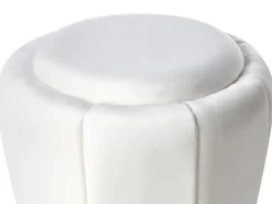 Pouf IRVING Velluto Bianco