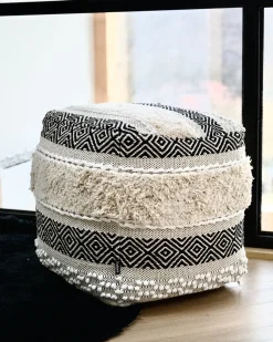Pouf KANAM Cotone Beige chiaro