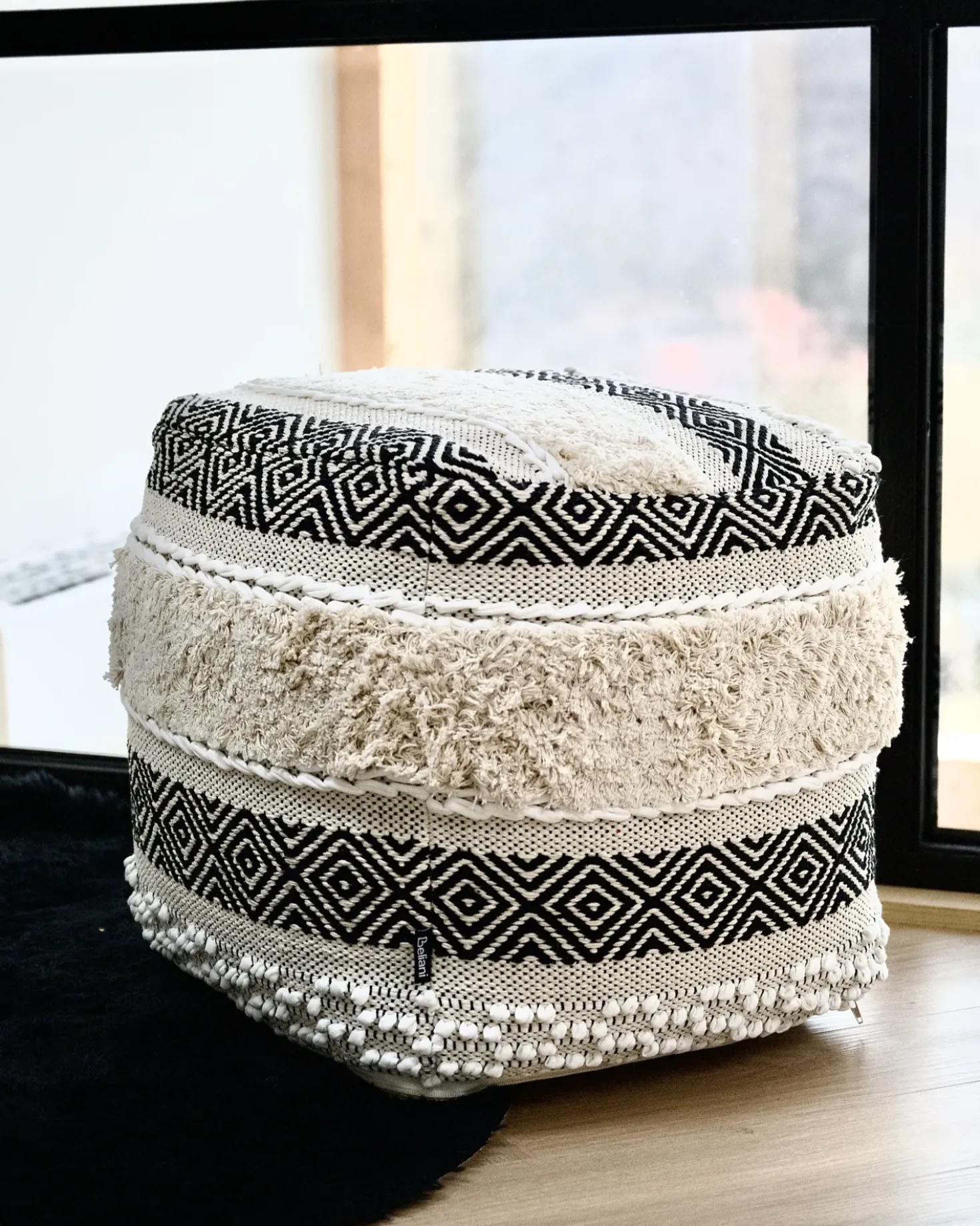 Pouf KANAM Cotone Beige chiaro