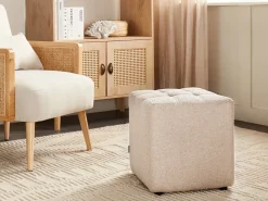 Pouf KANSAS Bouclé Beige