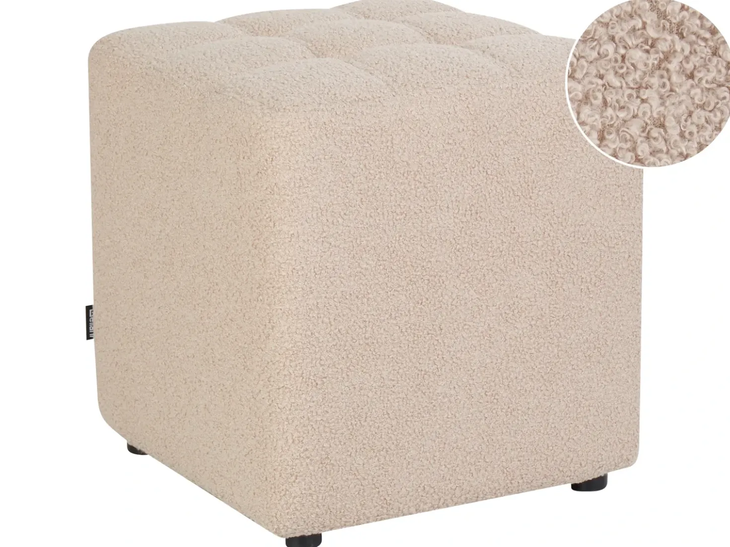 Pouf KANSAS Bouclé Beige