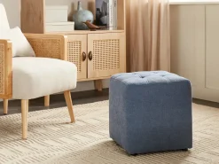 Pouf KANSAS Tessuto Blu