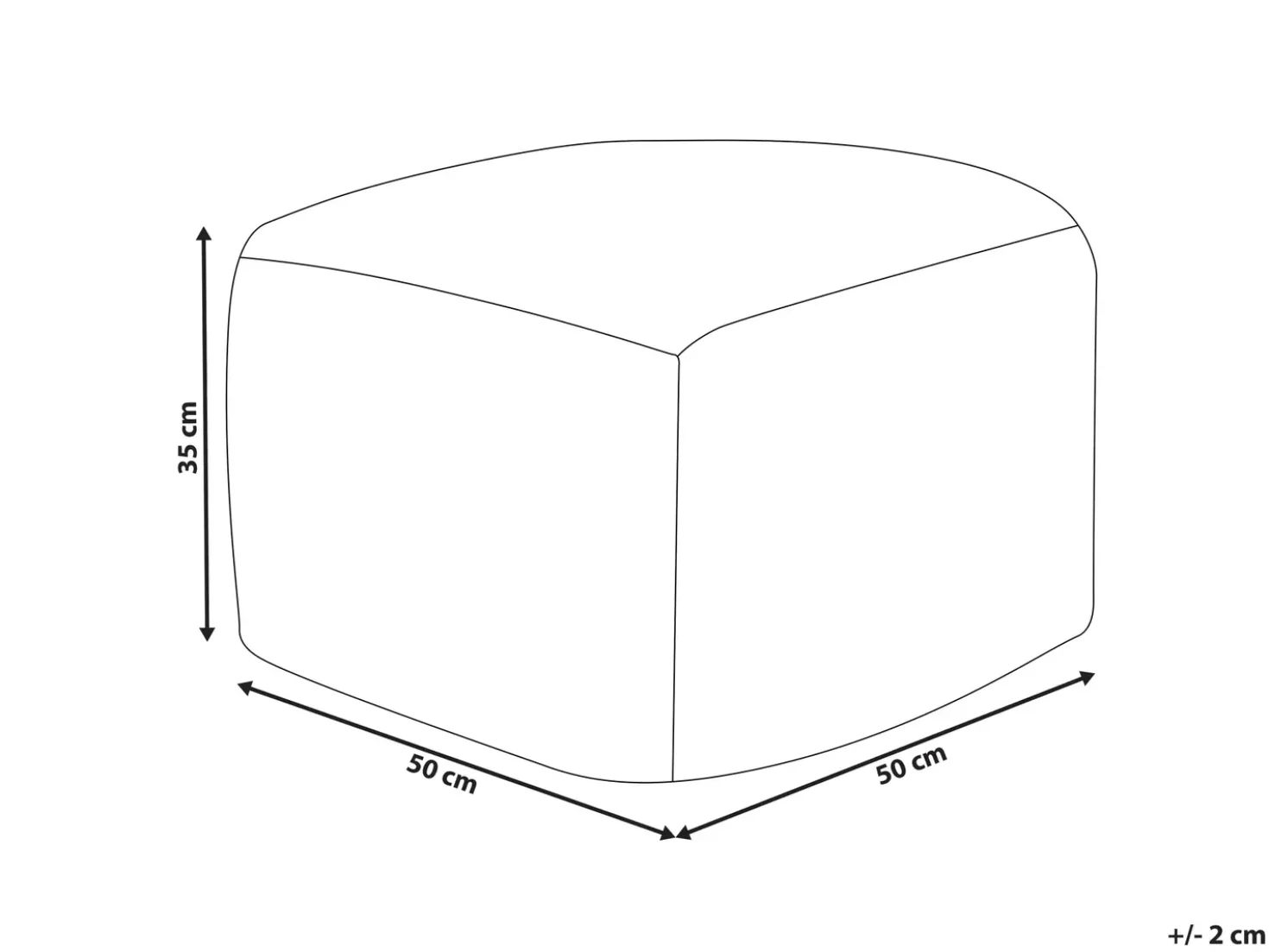 Pouf KINGRI Cotone Beige chiaro