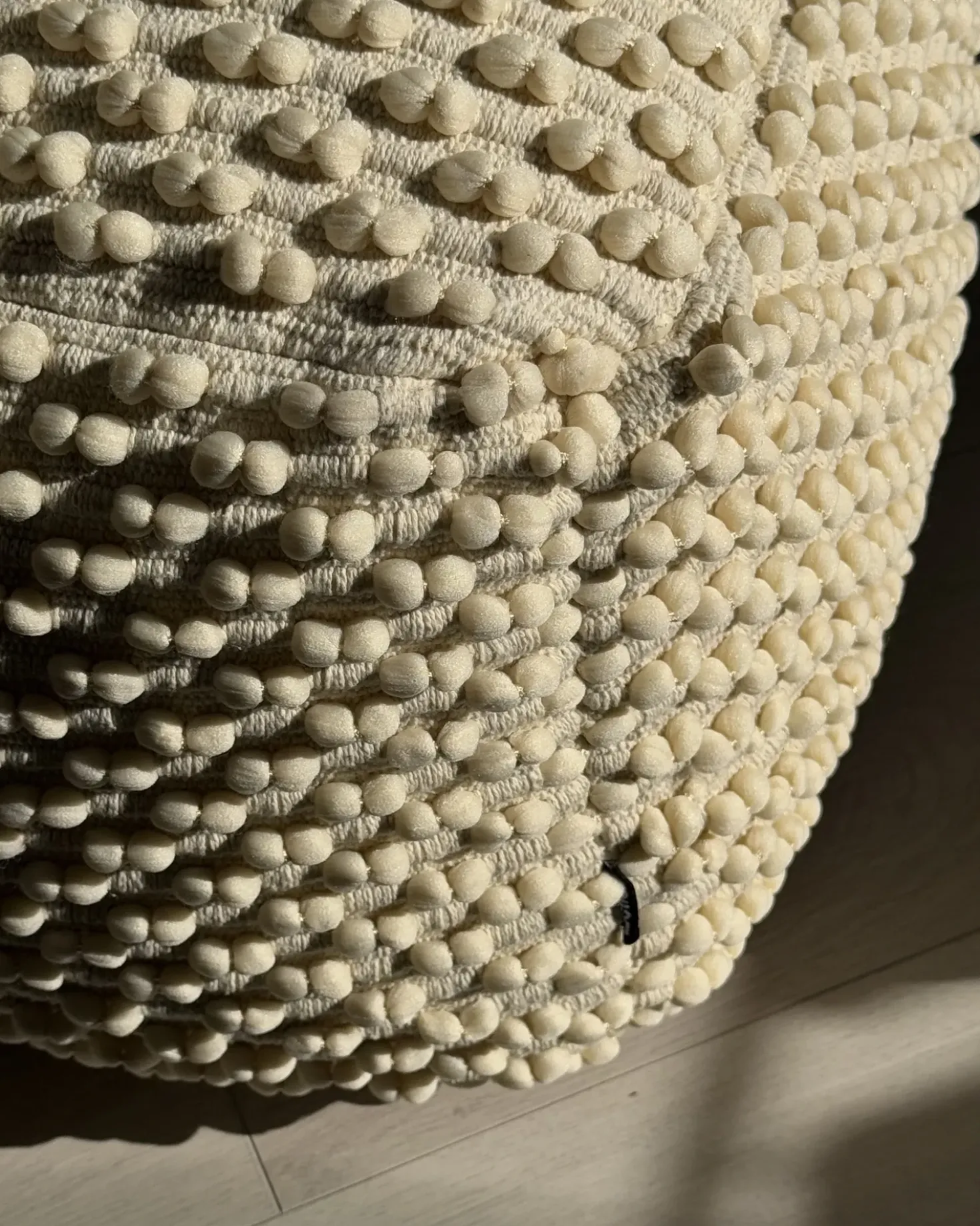 Pouf KINGRI Cotone Beige chiaro
