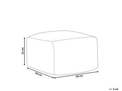 Pouf KNIDOS Lana Nero/Bianco