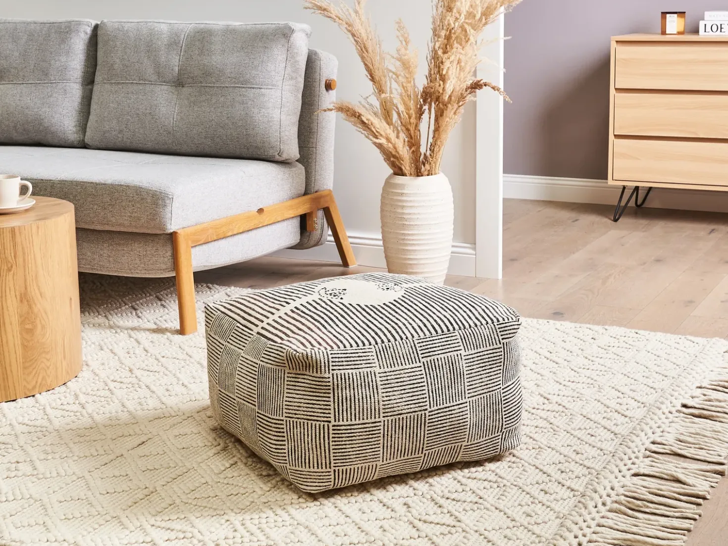 Pouf LUTZ Cotone Grigio