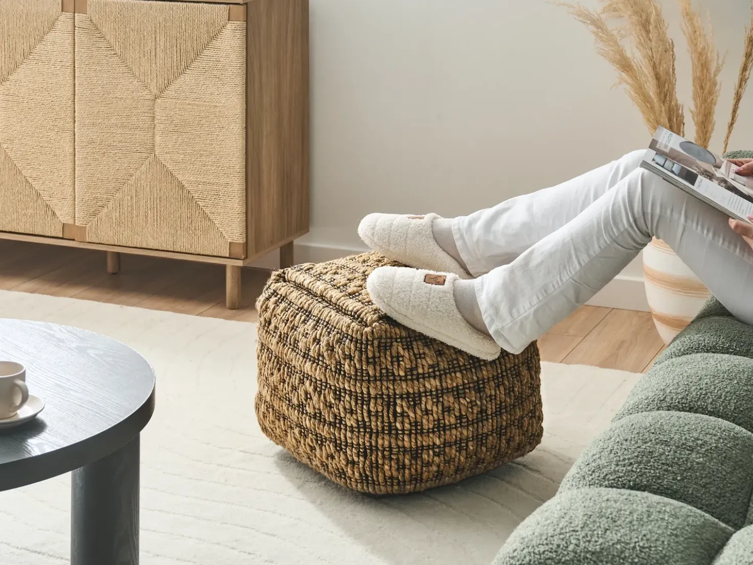 Pouf MABULA Iuta Beige