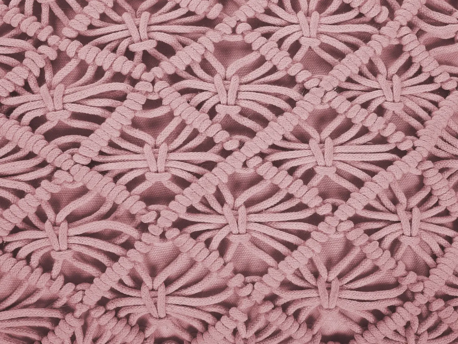 Pouf Macramè BERRECHID Cotone Rosa