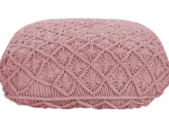 Pouf Macramè BERRECHID Cotone Rosa